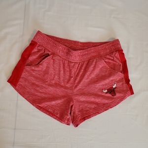 Fanatics Chicago Bulls Athletic Shorts Heathered Red Women's Size Medium